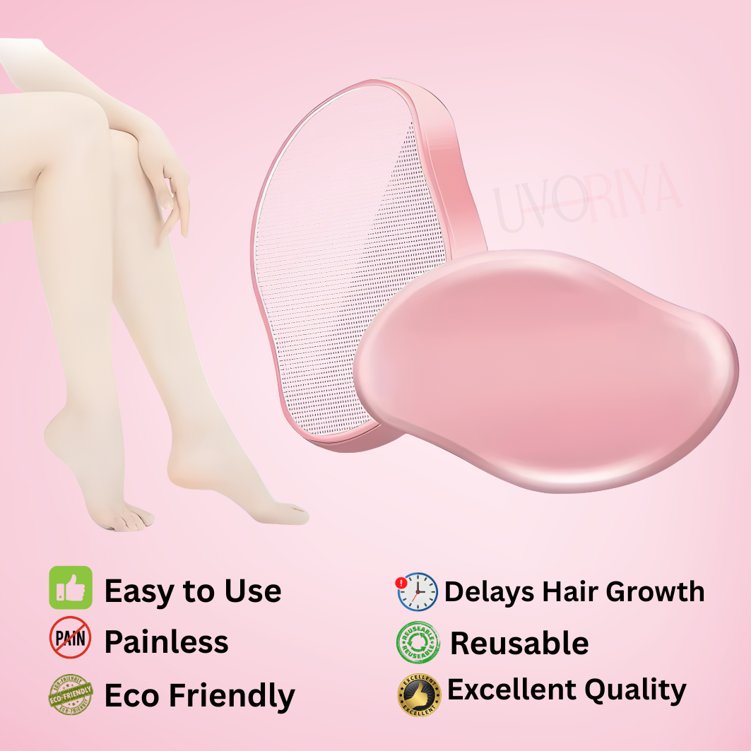 مزيل شعر كريستالي/ممحاة | مزيل شعر مقشر بدون ألم لبشرة ناعمة | للظهر والذراعين والساقين