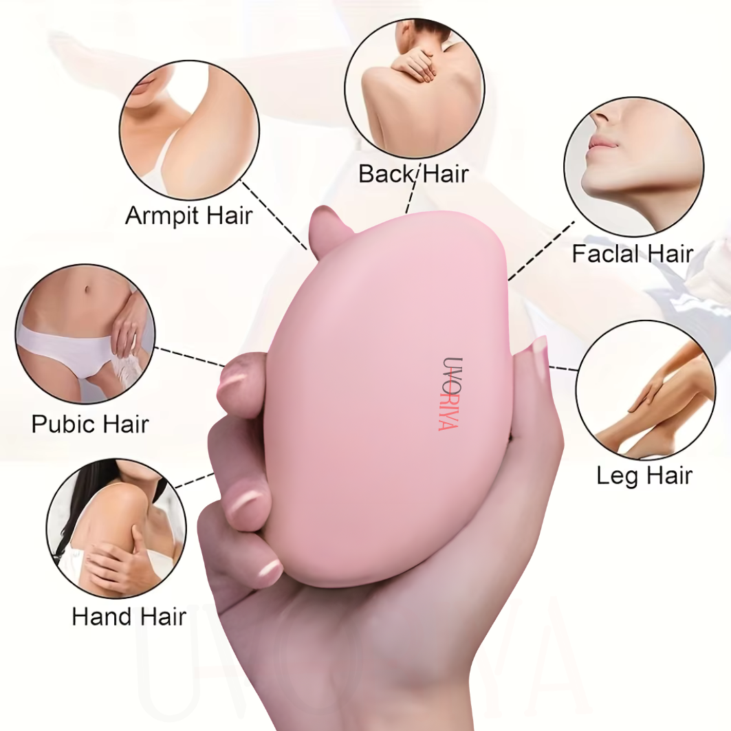 مزيل شعر كريستالي/ممحاة | مزيل شعر مقشر بدون ألم لبشرة ناعمة | للظهر والذراعين والساقين